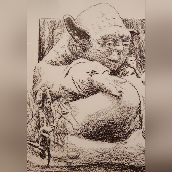 Star Wars Nick Maley Autographed 8 x 10 Yoda Luke Skywalker Sketch! - Picture 4 of 4
